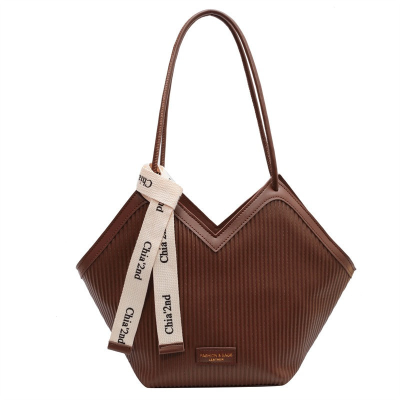 Elegant Pleated Tote Bag – Versatile Colors