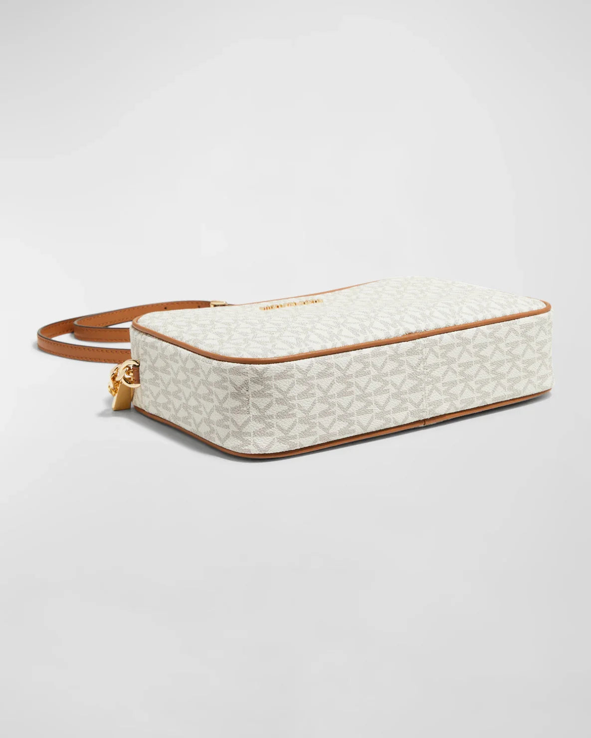 MICHAEL MICHAEL KORS Monogram Leather Zip Camera Crossbody Bag