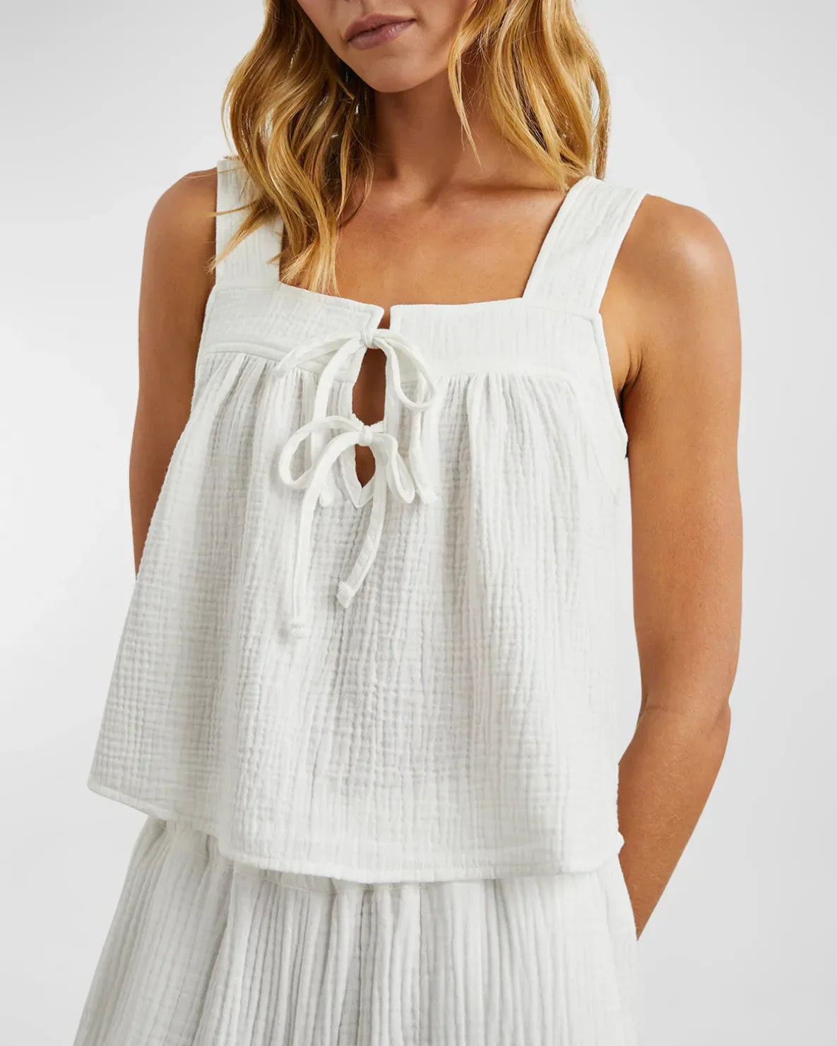 RAILS Enya Gauze Cropped Tank Top