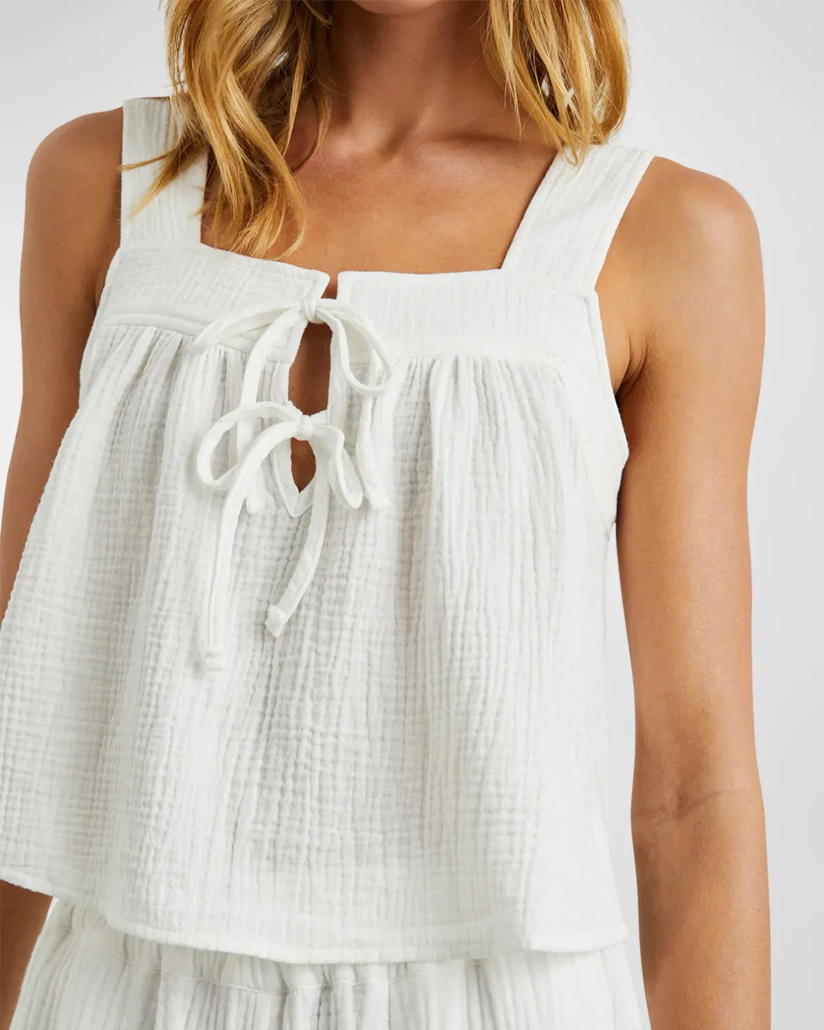 RAILS Enya Gauze Cropped Tank Top