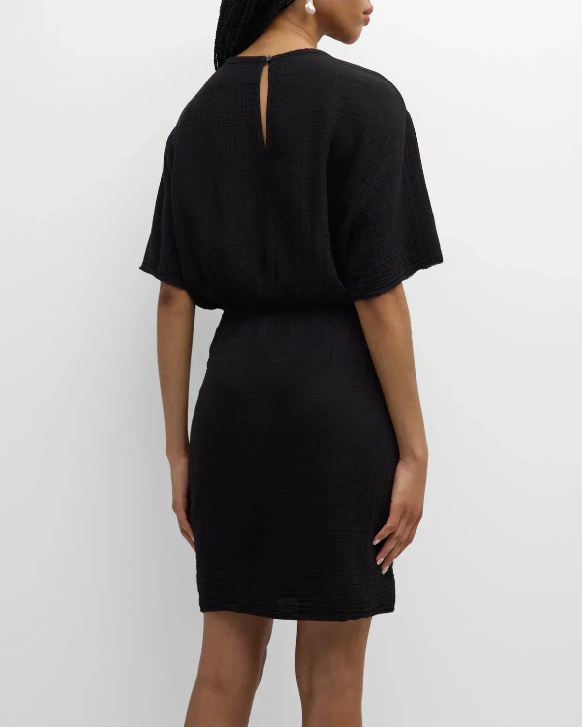 XIRENA Emme Cotton Gauze Mini Wrap Dress