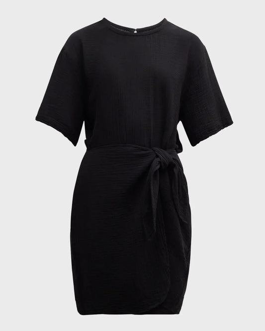 XIRENA Emme Cotton Gauze Mini Wrap Dress