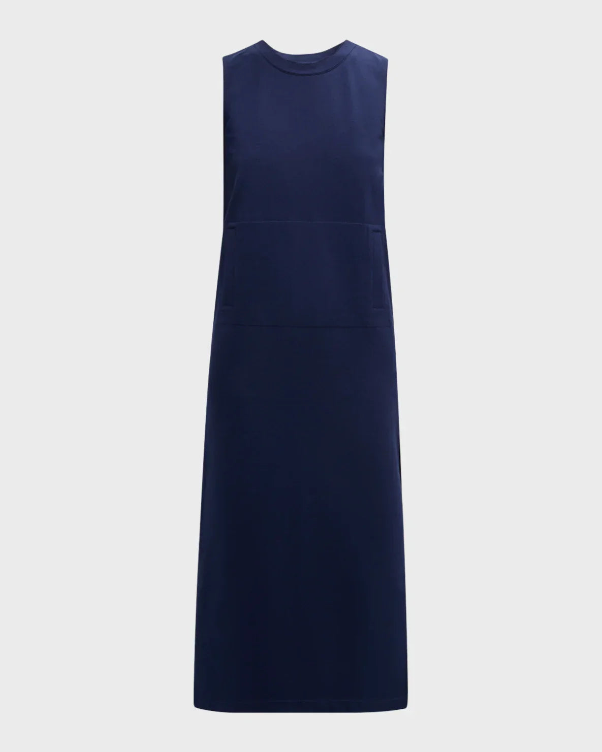 NORMA KAMALI Sleeveless Tailored Terry Side Slit Gown