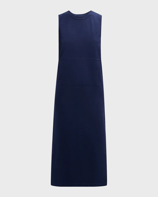 NORMA KAMALI Sleeveless Tailored Terry Side Slit Gown