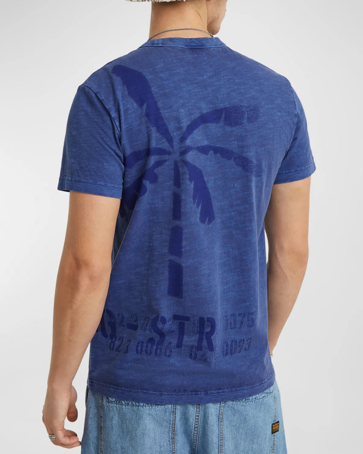 G-STAR RAW Men's Musa Stencil Pigment-Dyed T-Shirt
