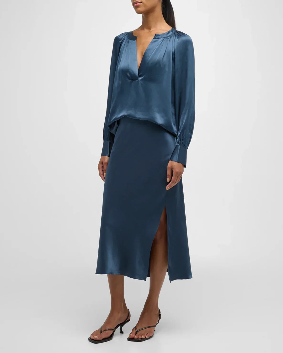 Neck Satin Blouse
