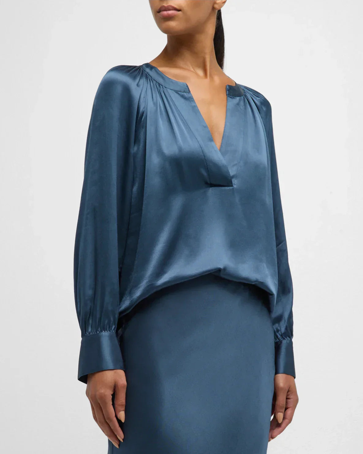 Neck Satin Blouse